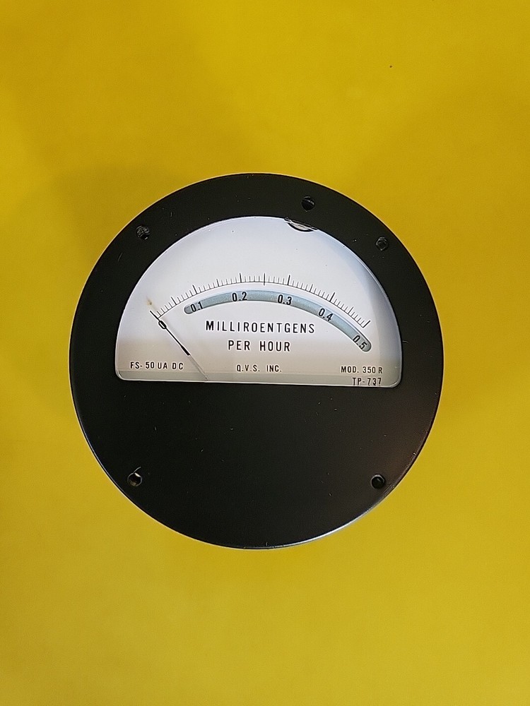 QVS Inc. Milli Roentgen Meter Gauge FS-50 UA DC Mod 350R Geiger Counter Dial