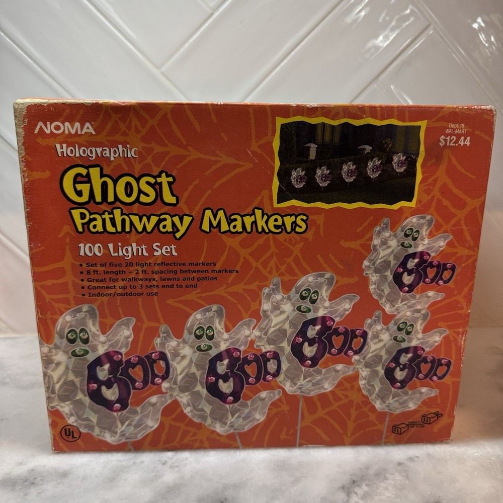 Noma Holographic Ghost Halloween Pathway Marker Decoration Vintage Rare Ghouls
