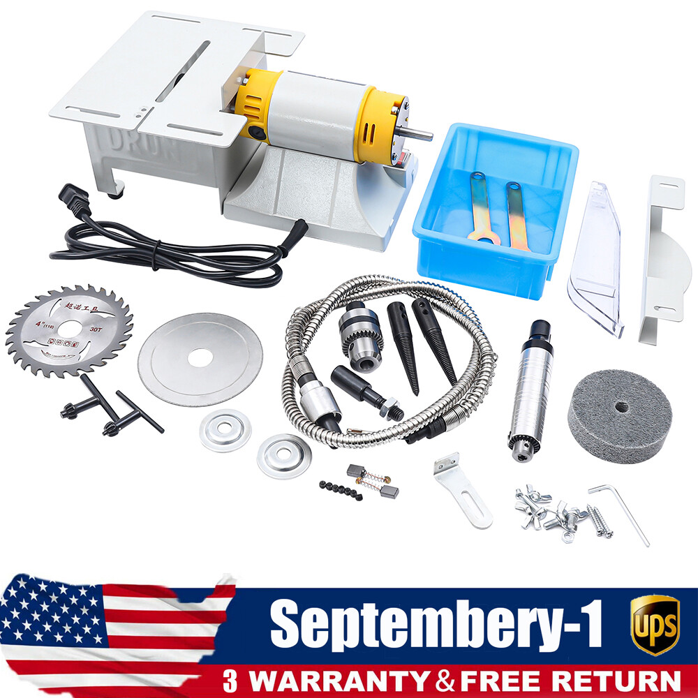 Gem Jewelry Rock Polishing Buffer Bench Lathe Table Saw Cutting Machine Polisher