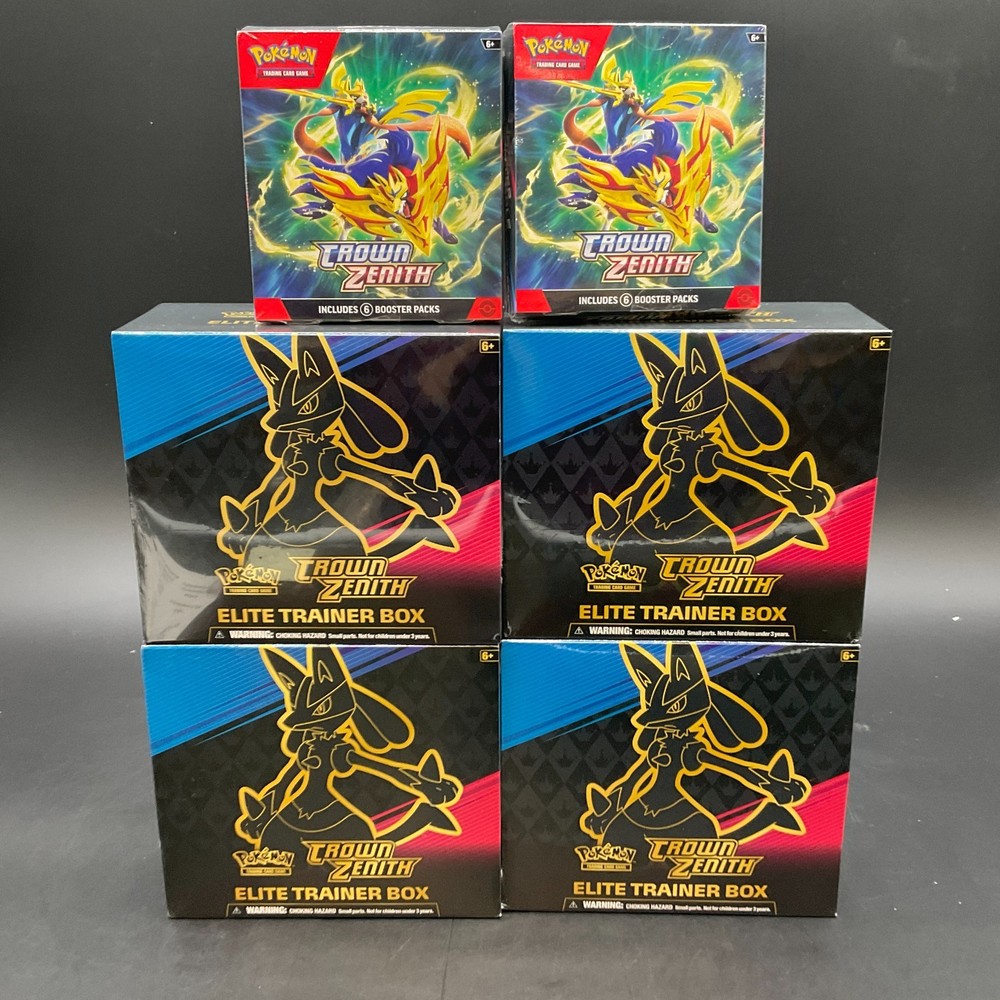 Pokemon TCG Crown Zenith Sealed Lot (4) ETB (2) Booster BundlesPROBSTEIN is actively accepting consignments !!