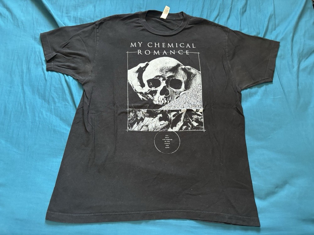 My Chemical Romance Shirt Mens XL Black MCR Rock Punk Music Skull Concert Tour