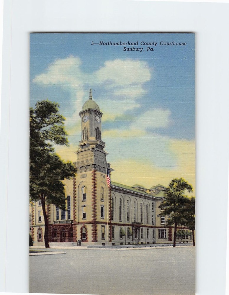 Postcard Northumberland County Courthouse Sunbury Pennsylvania USA