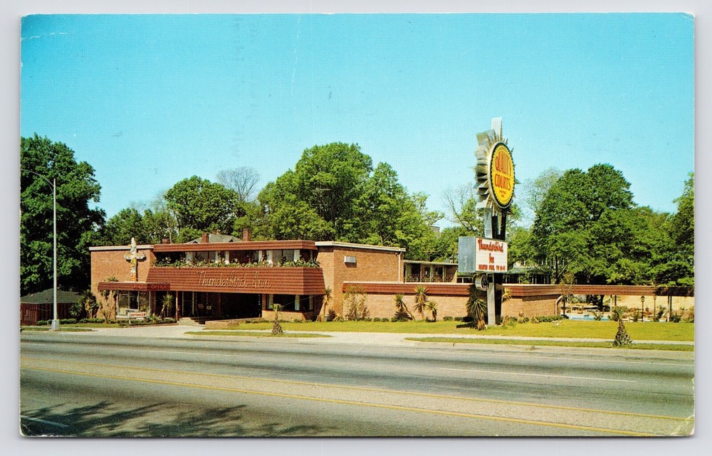 Orangeburg South Carolina SC Thunderbird Inn Motel Exterior Postcard c1960s