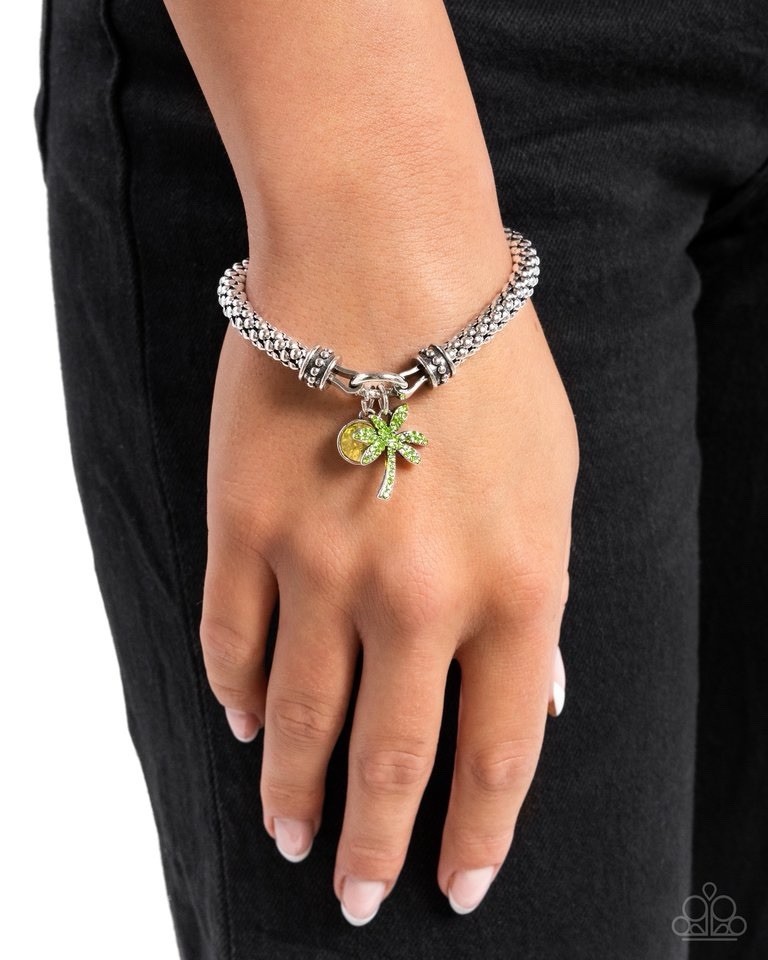 New Paparazzi Jewelry-Palm Beach Bling Bracelet-Green