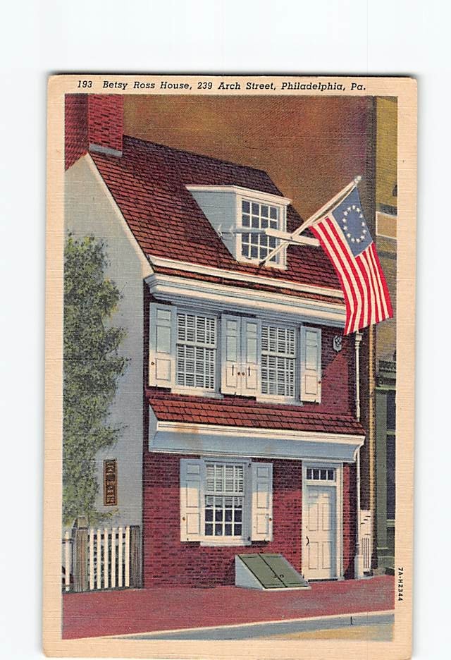 Postcard Betsy Ross Philadelphia Pennsylvania USA