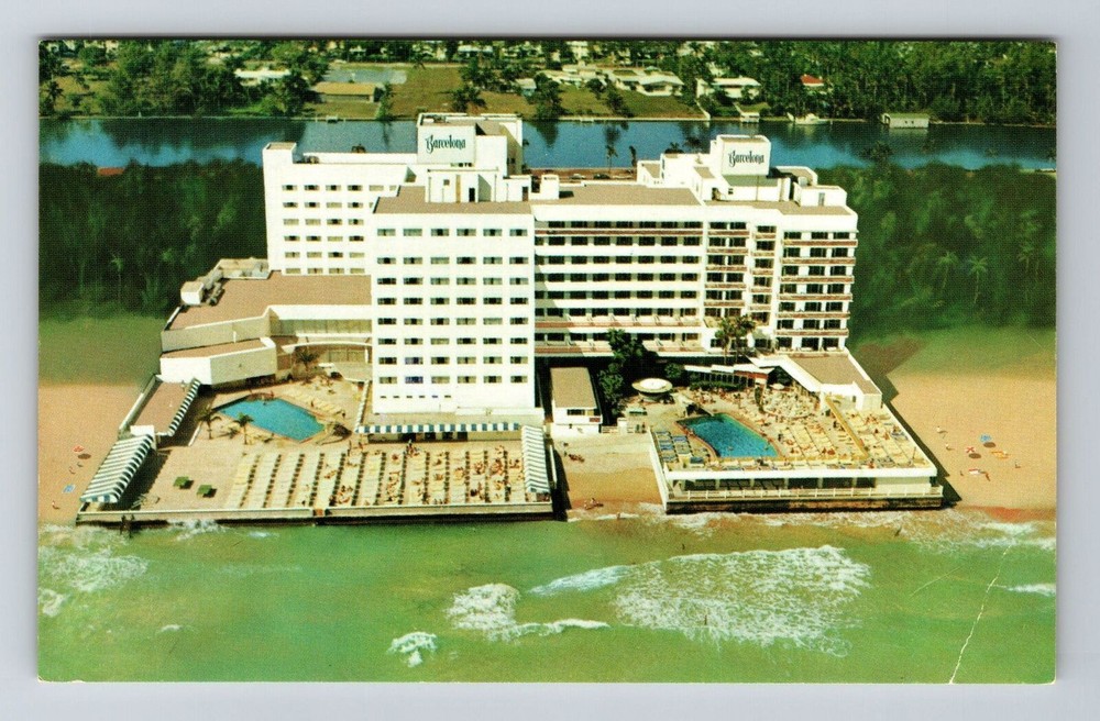Miami FL-Florida, The Barcelona Hotel, Advertising, Vintage Postcard