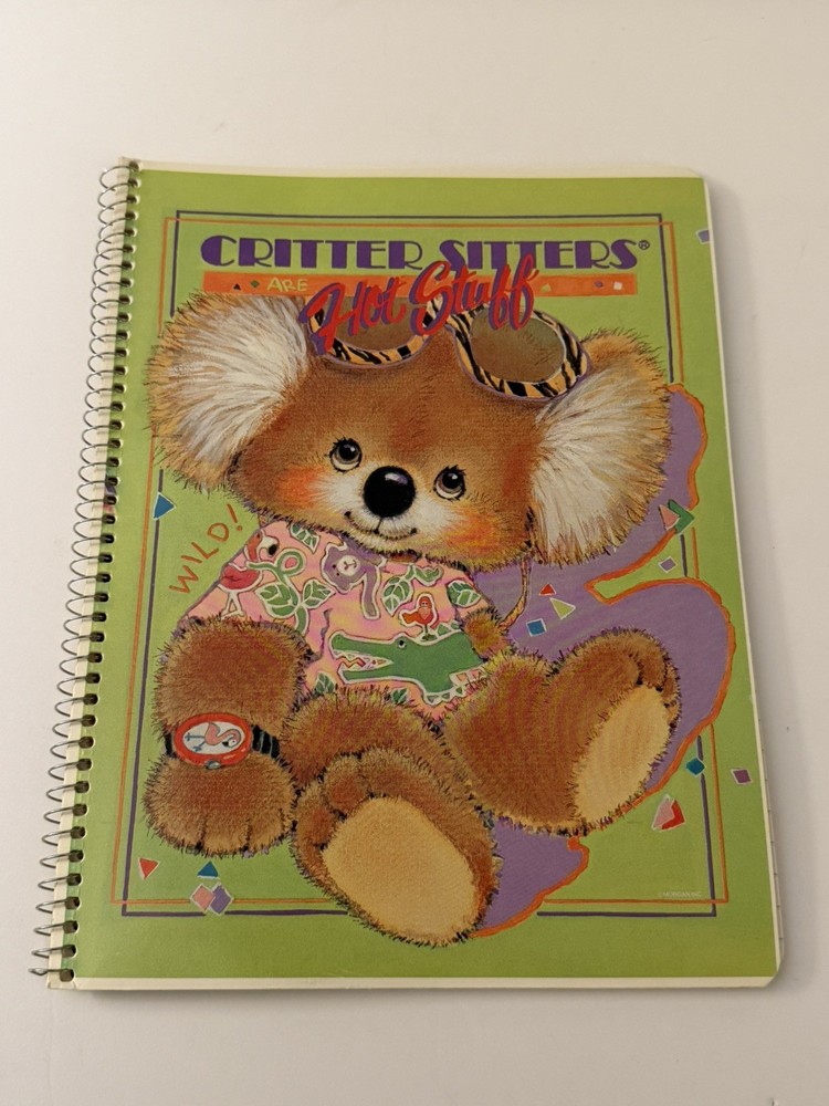Rare Vintage 1980s Critter Sitters Notebook Mead Morgan Inc Koala Are Hot Stuff