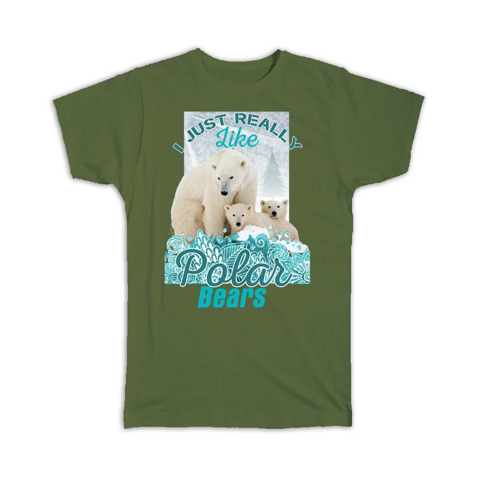 Polar Bear Mandala Wildlife Safari T-Shirt - Nature Lover Gift