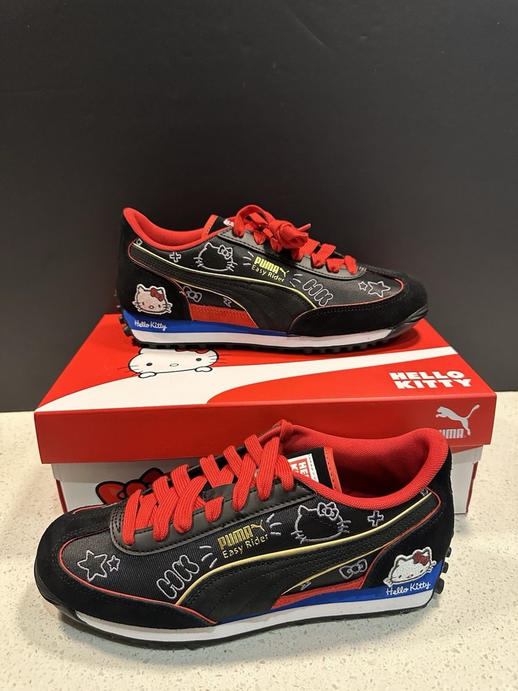 Size 9 Puma Easy Rider Goth x Hello Kitty Women's Shoes 404232 01