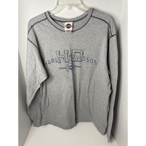 Harley Davidson Long Sleeve Shirt XL Ghost Town Waynesville NC Graphic Tee