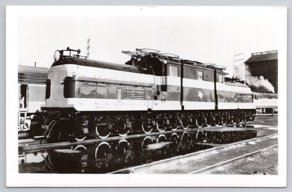 Vintage Electric Locomotive Train RPPC Real Photo Postcard Kodak Paper