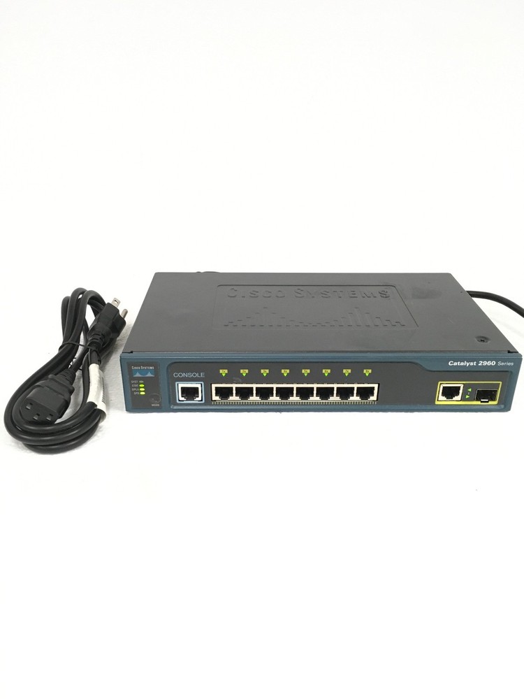 Cisco 2960 WS-C2960-8TC-L 8-Port Network Switch Power Cord WORKING FREE SHIPPING