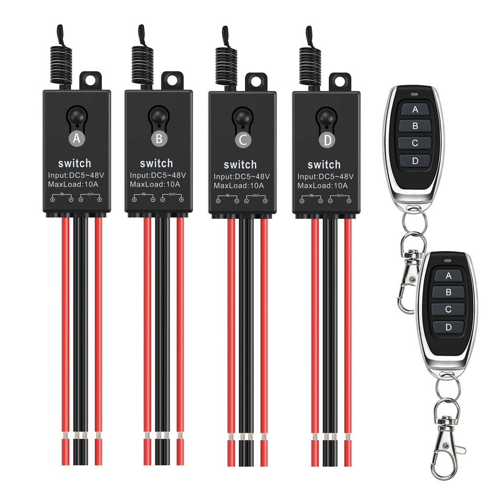 Robust 328FT Wireless Remote Control Switch - 12V & 10A Relay System