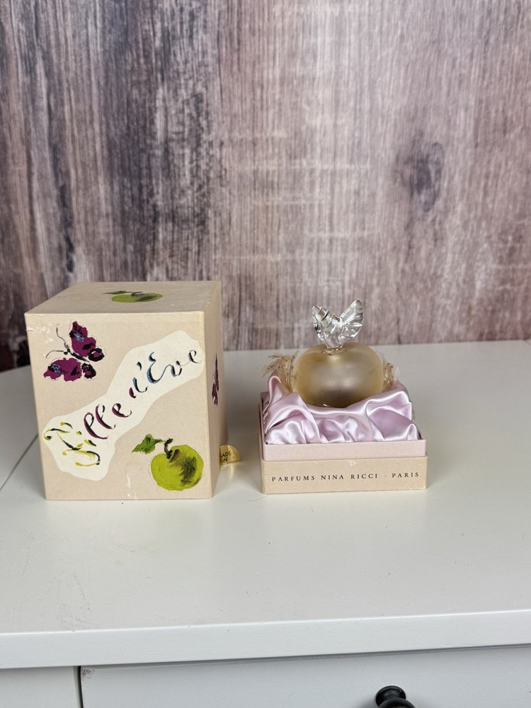 Vintage Nina Ricci Fille D’Eve Lalique Perfume, Orig Packaging 1960s-70s