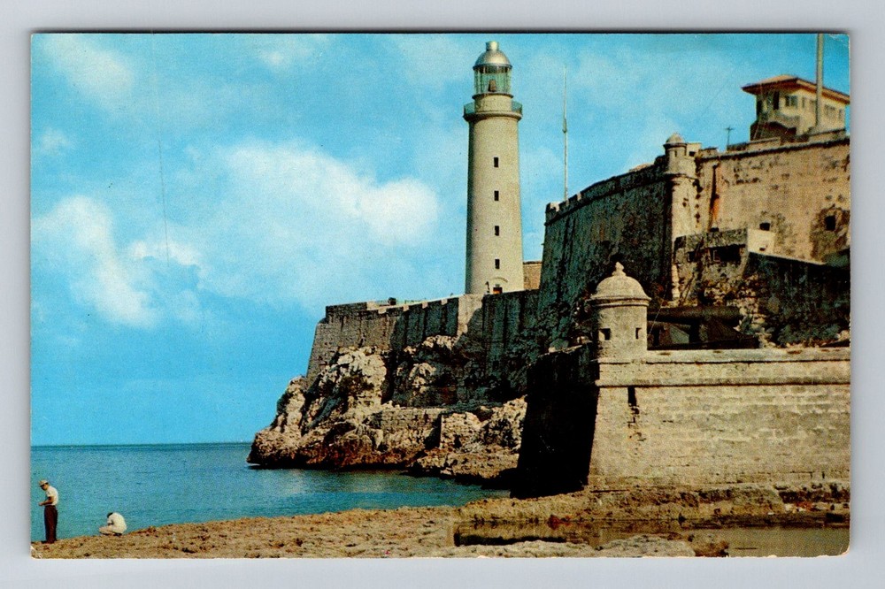 Cuba- Havana Morro Castle Fortress Built 1587 Lighthouse Old Vintage Postcard