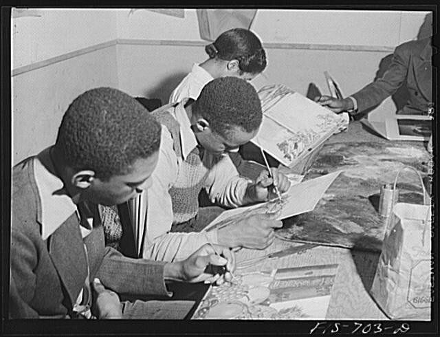 Photo:Chicago Illinois 1930s Painting Class South Side Community Center