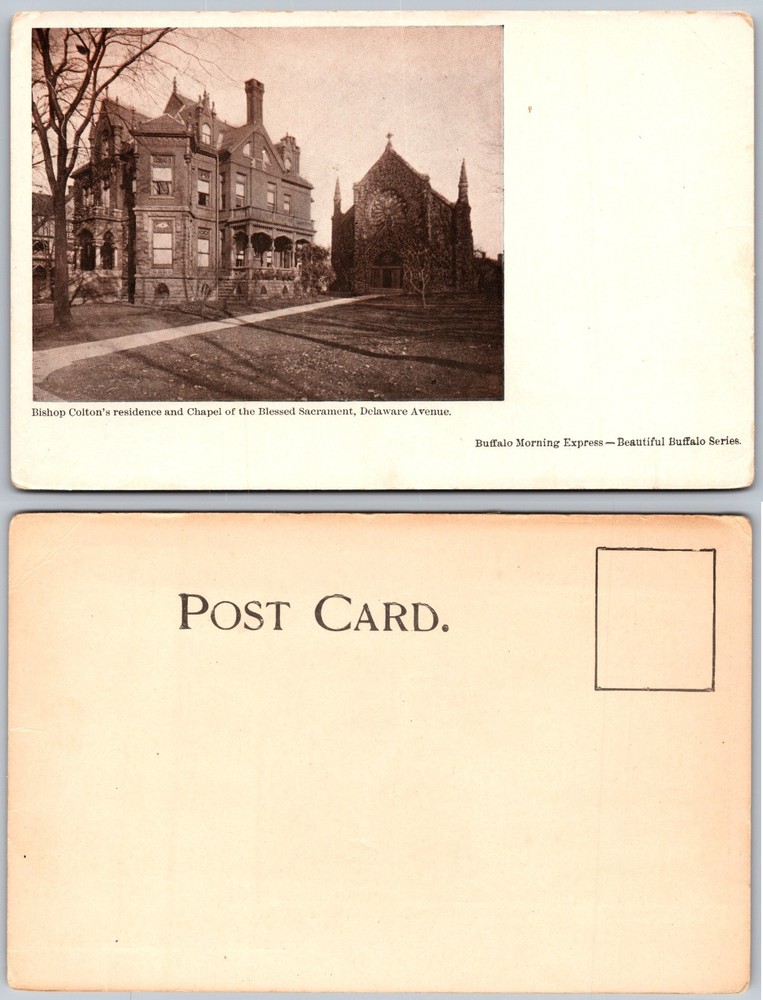 Buffalo NY Bishop Colton Residence Chapel Postcard