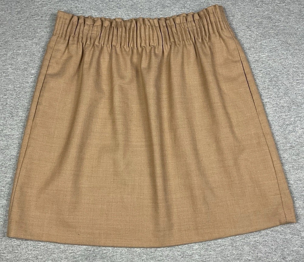 J.Crew Paperbag Waist Wool Blend Short Skirt Sz 4 Pockets Lined Preppy Academia