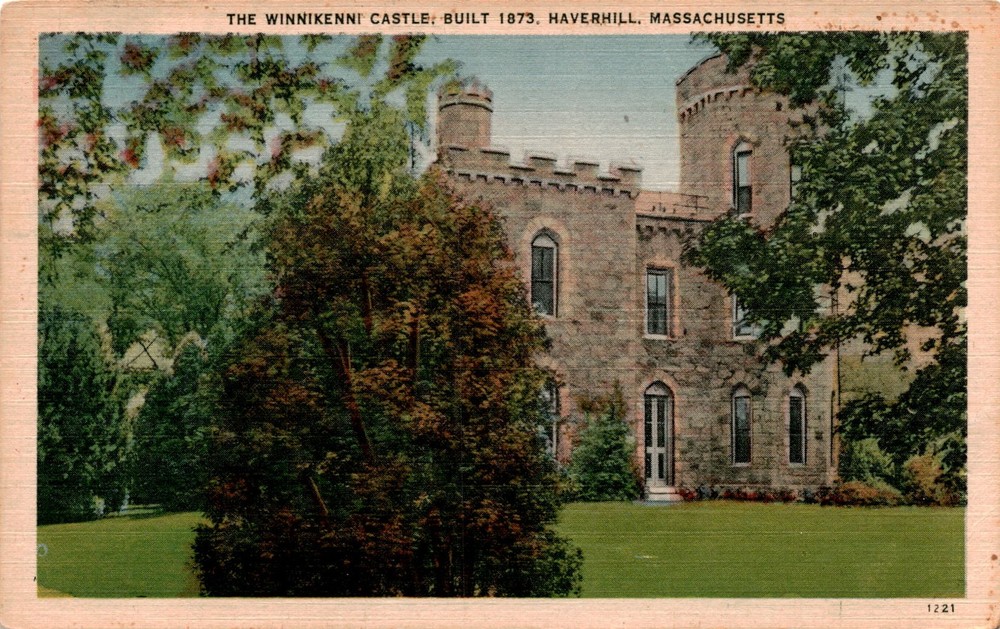 WINNIKENNI CASTLE, 1873, HAVERHILL, MASSACHUSET Postcard