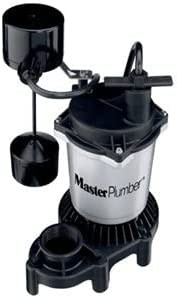Cast Iron Zinc Sump Pump with 0.5 HP Motor 4700 GPH Capacity