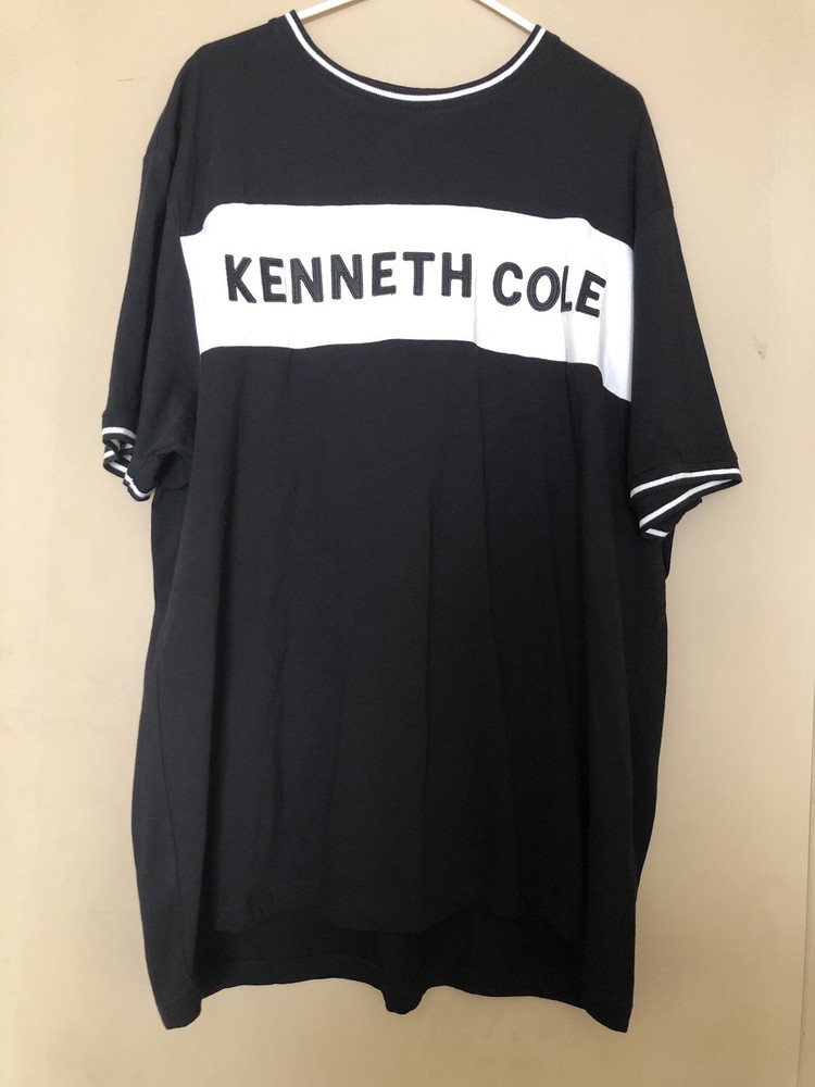 Men's Kenneth Cole Black & White Crew Neck Big &Tall T-Shirt Size 2X NWT