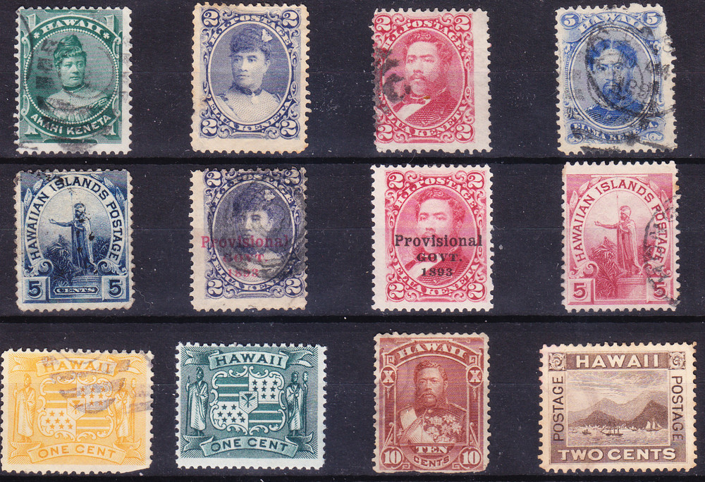 US possession collection: 12 old Hawaii stamps U/M