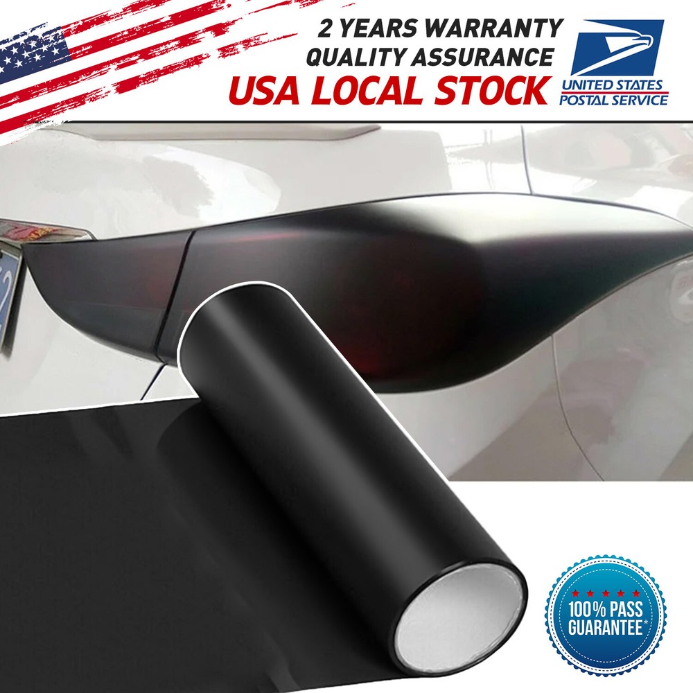Medium Black Headlight Tint Fog Lights Tail light Vinyl Film Direct Replacement