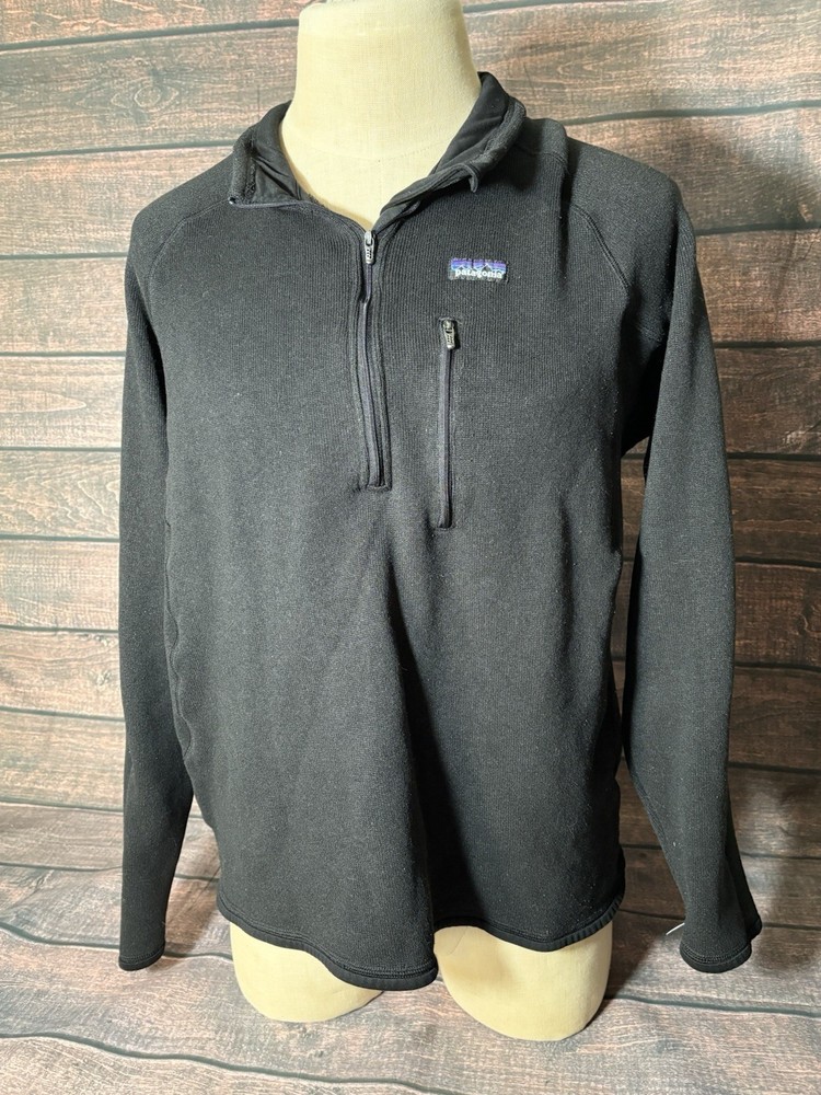 Men’s Patagonia Black Better Sweater Half Zip Up Fleece Pullover - Size 2XL