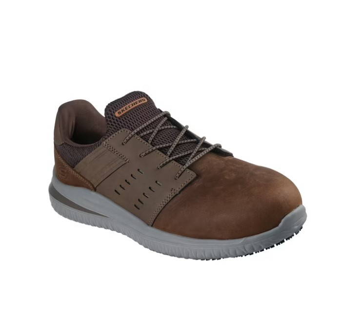 Skechers Work Men's Delson 3.0 Tyoll No Tie Fit™ Slip Resistant Carbon Nano Toe
