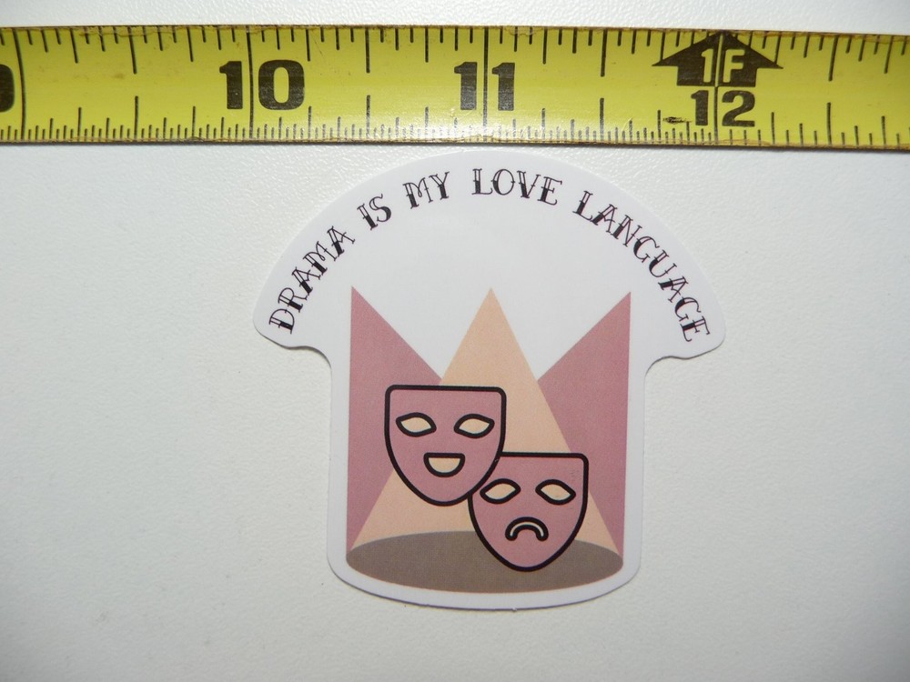 Theater Drama Love Language Sticker Decal for Stage Play Acting Fans