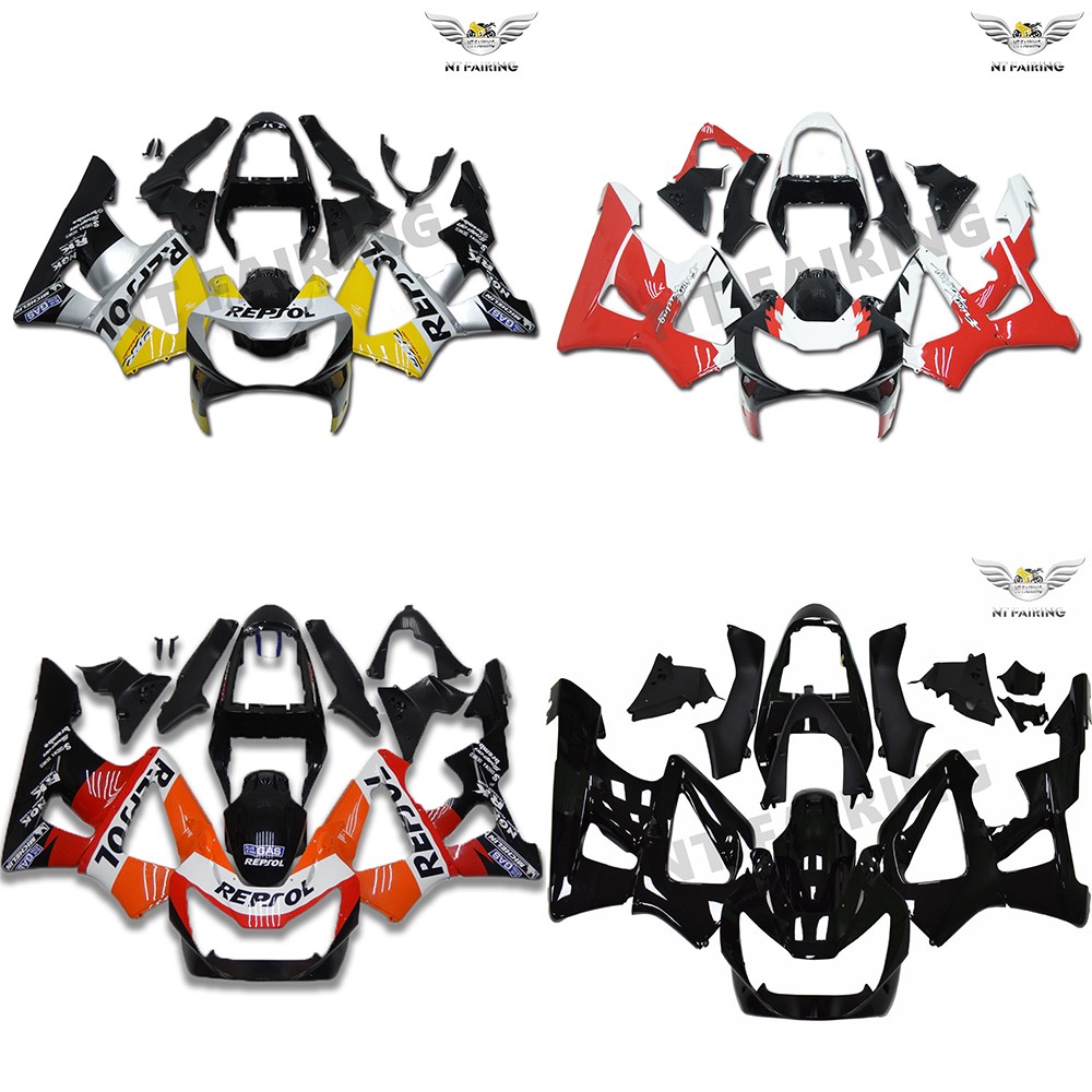 NTU US Stock Injection Fairing kit Fit for HONDA 2000 2001 CBR929RR Red Black