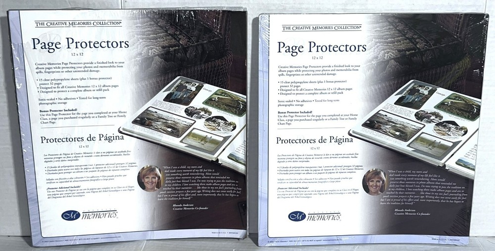 NUEVO 2003 Creative Memories 12x12 Scrapbook Protectores de Página Paquete de 16 + 10 Total 26