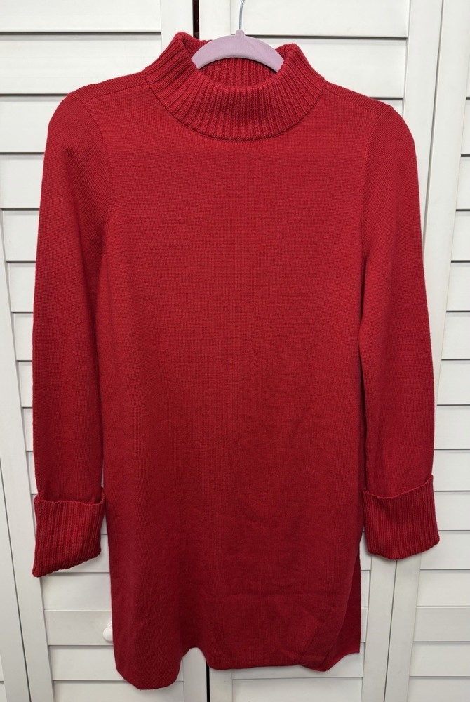 Chico’s Long Sleeve Mock Neck Side Slit Knit Tunic Sweater Women’s Size Small