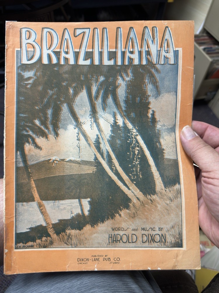 C 1920 9x12 Exotic Sheet Music BRAZILIANA by Harold Dixon