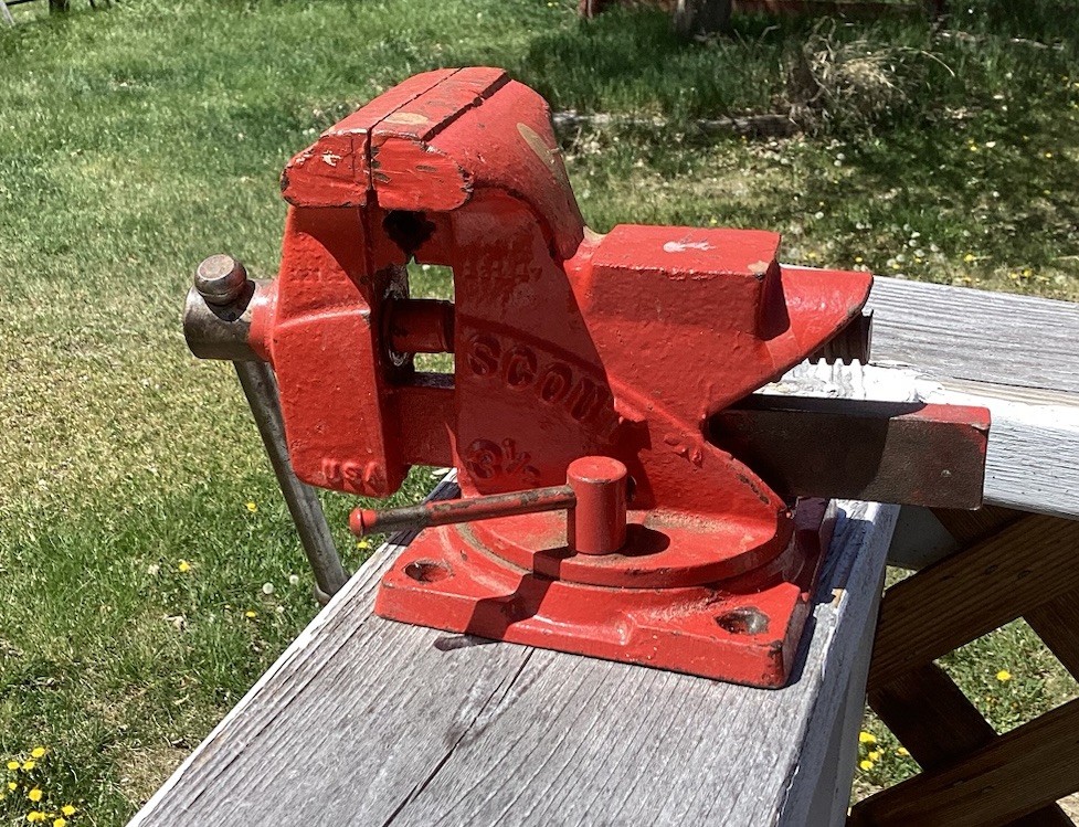 Nice Vintage Wilton Scout Bench Vise No. 3 1/2, Made In U.S.A. Swivel Base