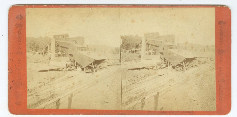 G5056~ PENNSYLVANIA – Luke Fidler Coal Breaker 1870s Stereoview