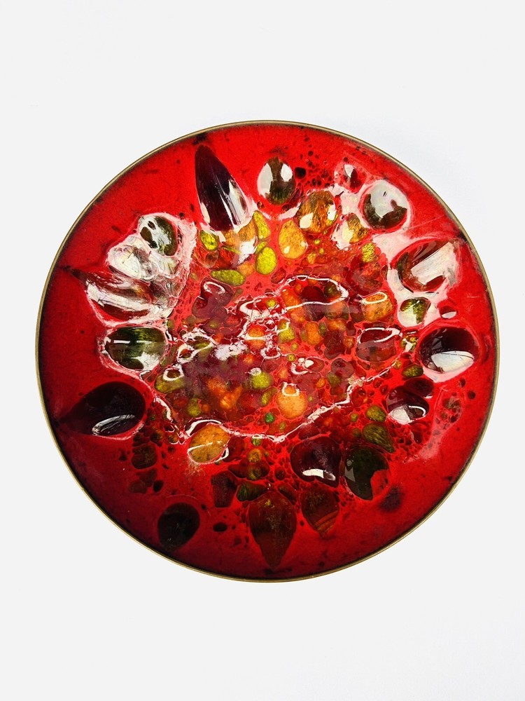 Vintage Win NG Mid Century Enamel On Copper Medium Size Early Modern Art (RARE)