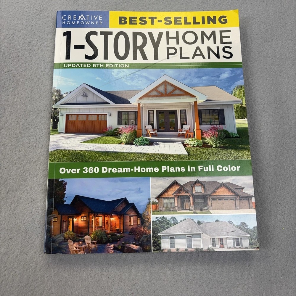 Best-Selling 1-Story Home Plans Creative Homeowner PB 5th Ed 2021 Illustrated