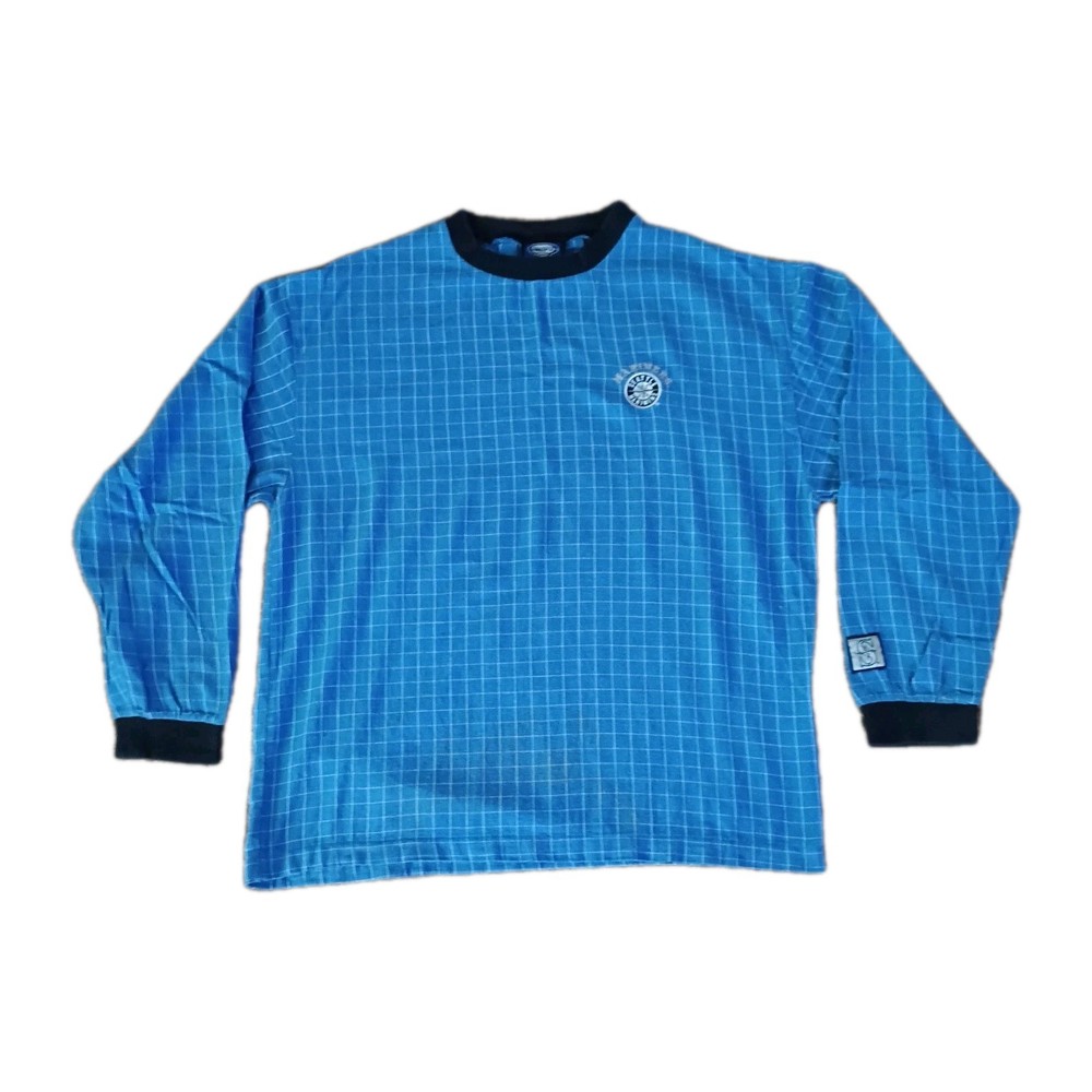 Vintage Seattle Mariners Grid Pattern Long Sleeve Shirt Men's Size Large...