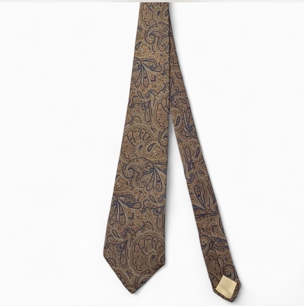 Vintage 1970 Pierre Cardin Paris Paisley 100% Silk Neck Tie Men's