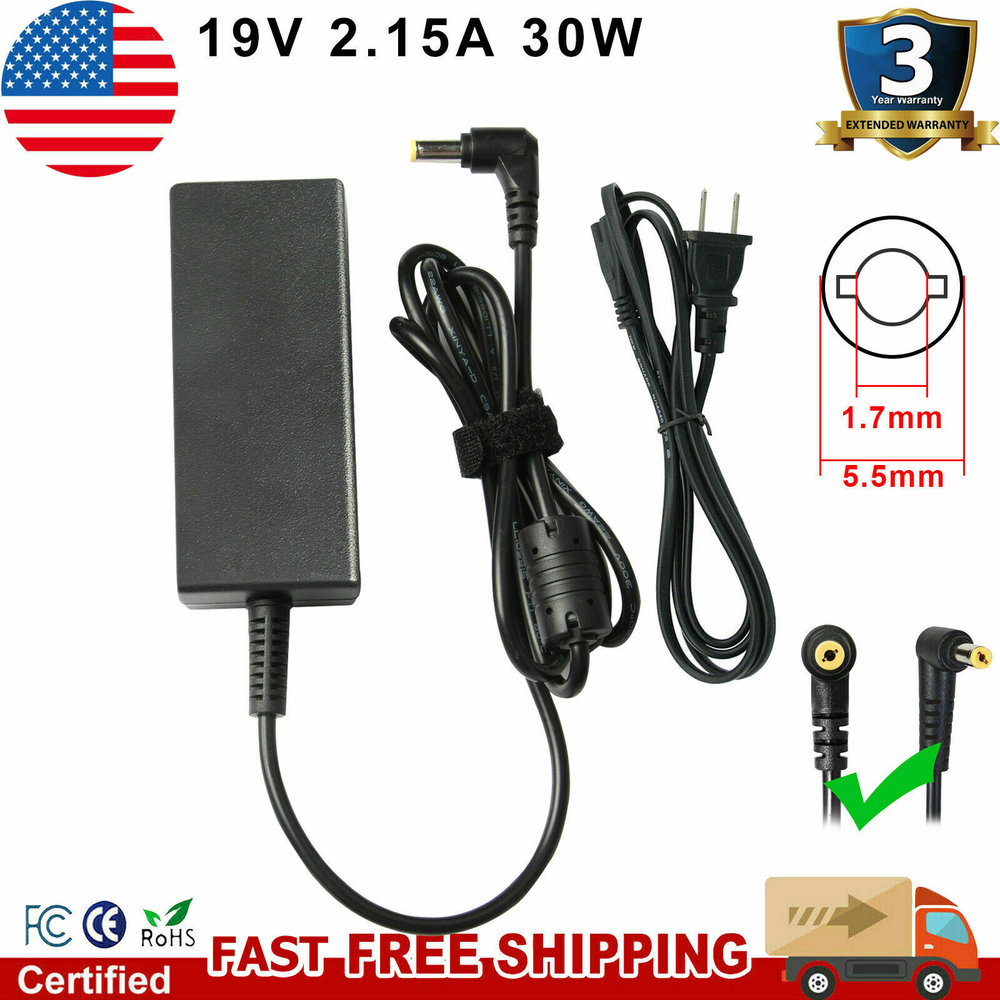 AC Adapter Charger Power Supply Cord for Acer Aspire One ZG5 Netbook Computer