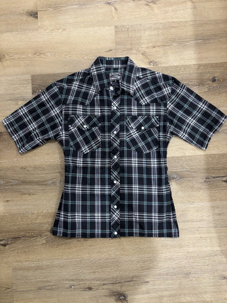 Vintage Y2k Emo Grunge Button Up Shirt