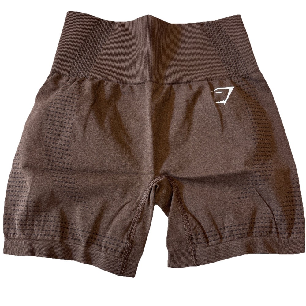 GymShark Vital Seamless 2.0 Shorts, Body Fit.  Small. Espresso Marl. NWT.