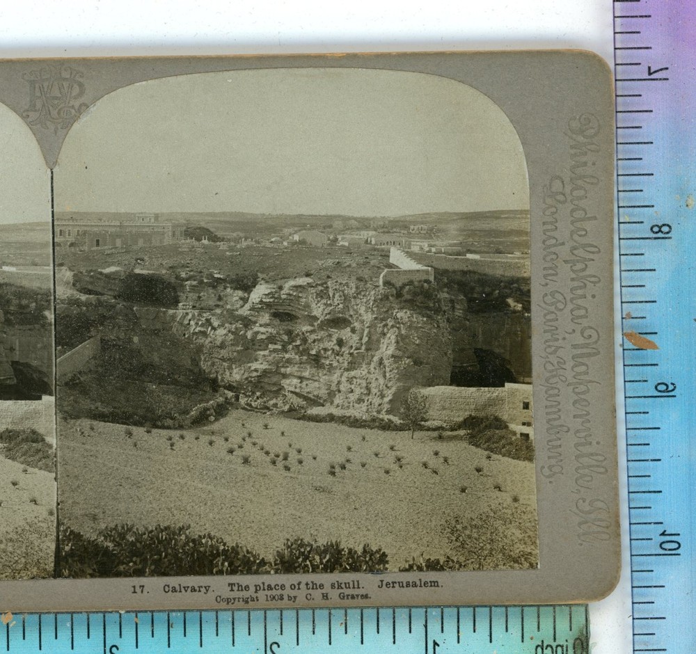 Calvary Place of Skull Jerusalem Palestine Universal Stereoview