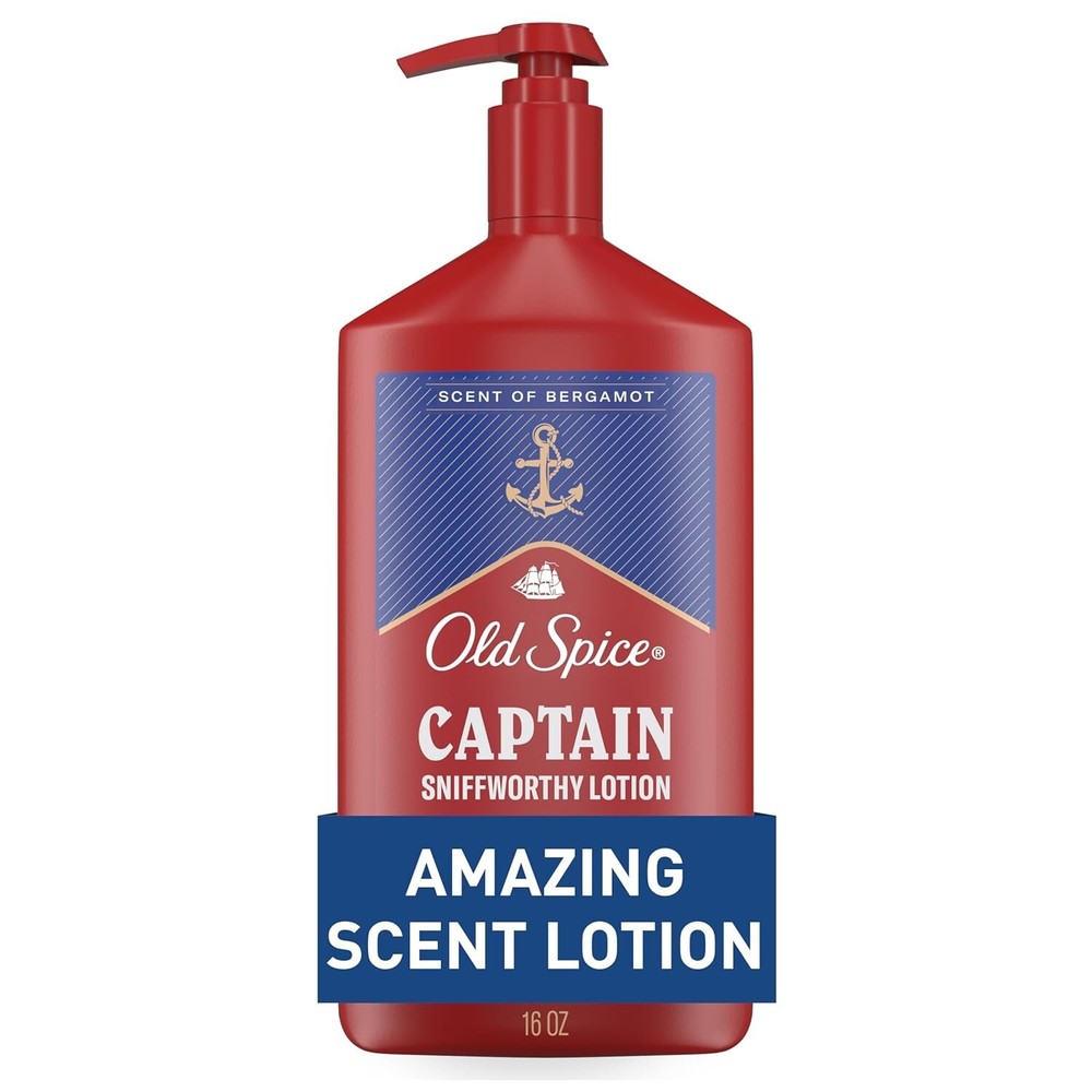 Old Spice Captain Men's Hand & Body Lotion Lightweight Moisturizer 16 oz