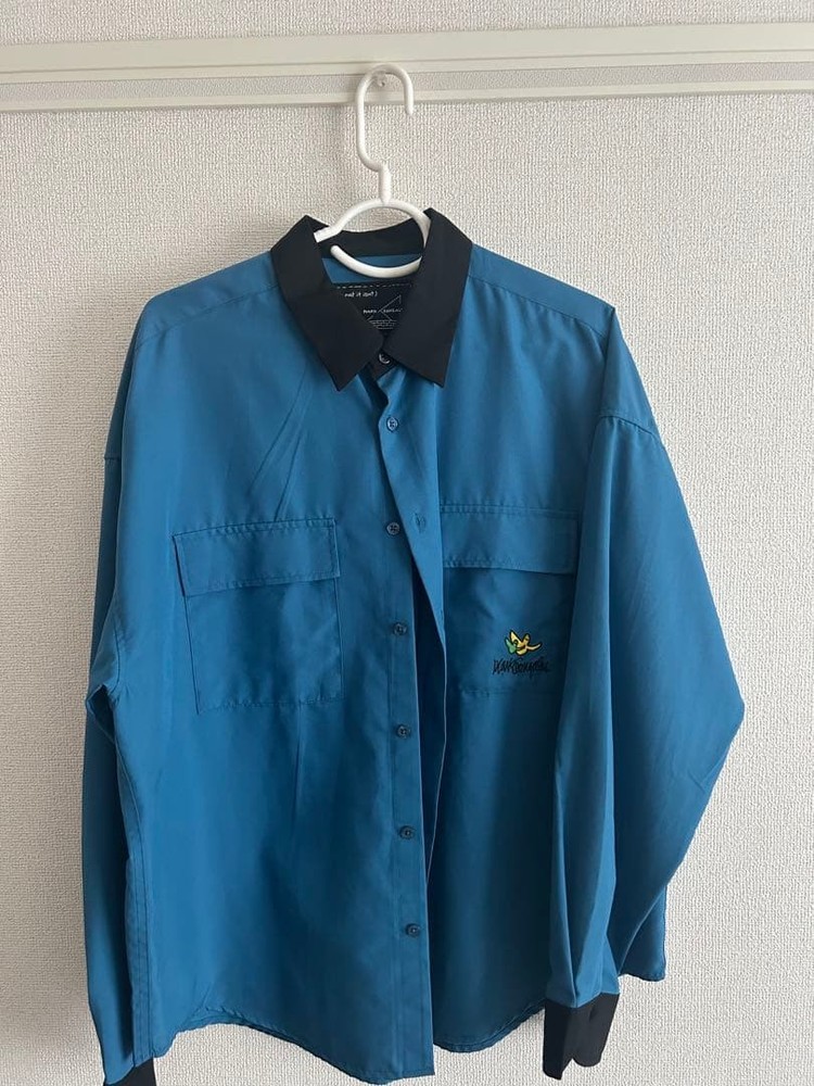 Mark Gonzales Long Sleeve Shirt L Blue Color