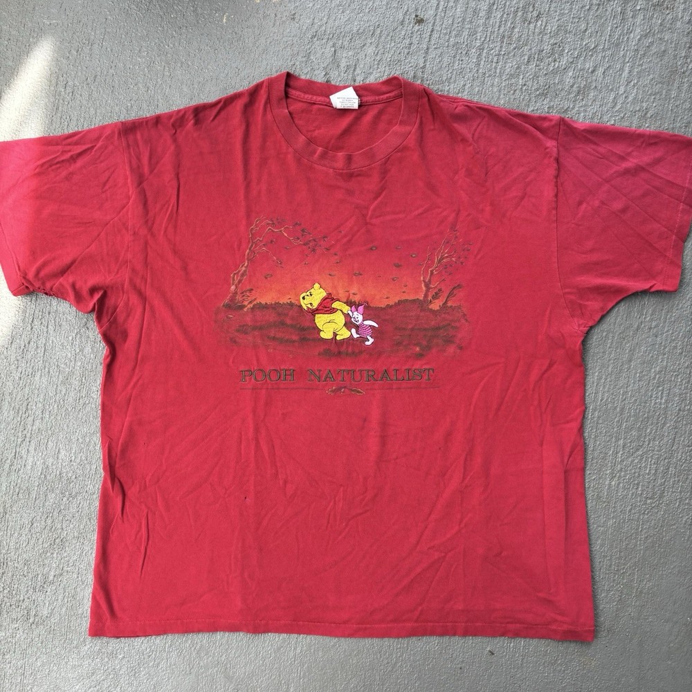 Vintage 90s Disney Store Winnie The Pooh And Piglet Embroidered Shirt XL