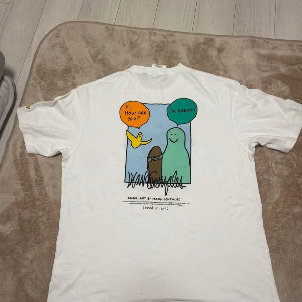 Mark Gonzales (What It Isn't) T-Shirt L White Cotton