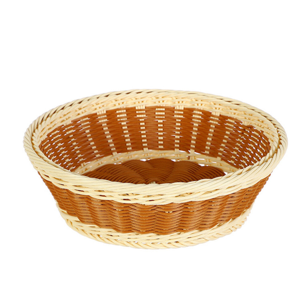 Woven Storage Baskets Rattan Fruit Basket Rattan Serving Organizer