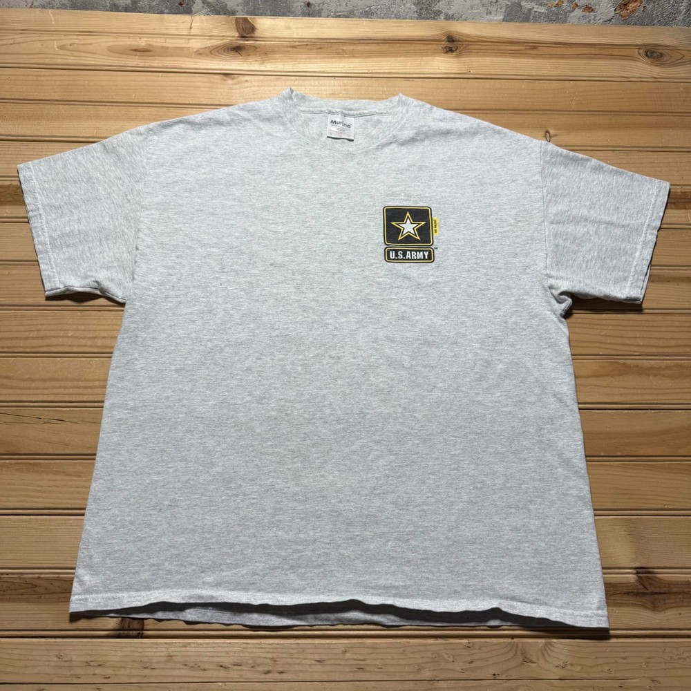 Vintage 90s Y2K US Army Star Logo Graphic Heather T-Shirt USA Made - Size XL